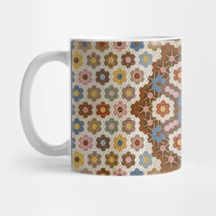 Vivid Colors Honeycomb Patchwork Quilt Pattern Mug